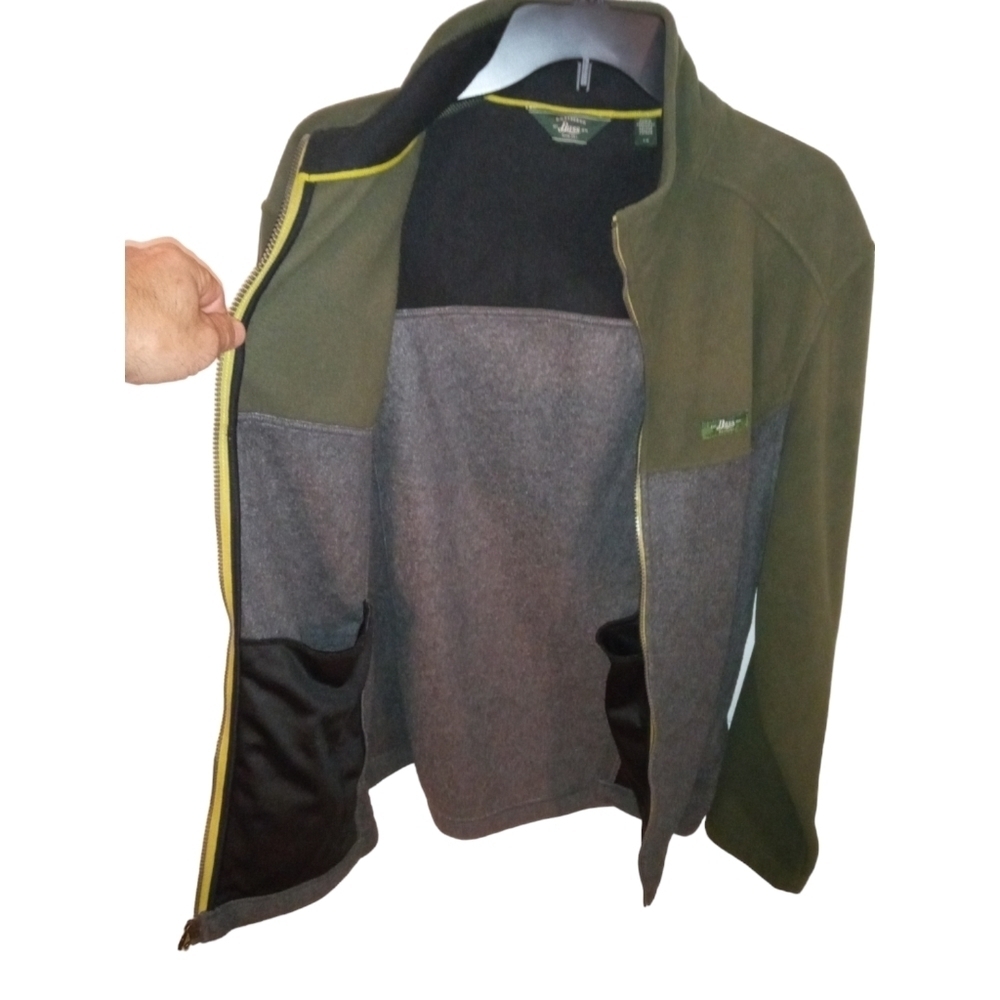 Unisex Fleece Jacket Bass Zip Lightweight Outdoor Aesthetic Color- Blocked L - Picture 6 of 12